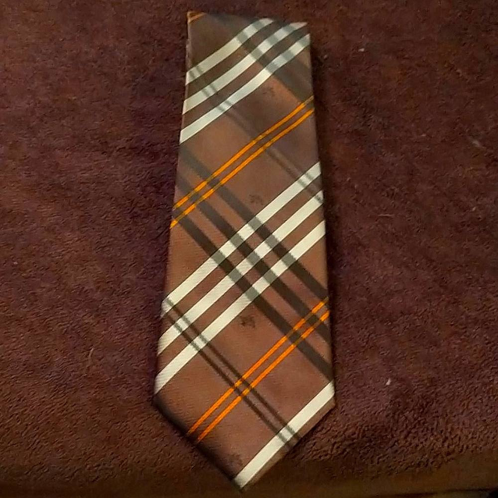 Burberry Brown Check Manston Authentic Necktie